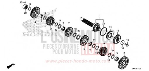 BOITE DE VITESSES (ARBRE INTERMEDIAIRE) (CRF1000D/D2/DL/DL2) CRF1000DJ de 2018